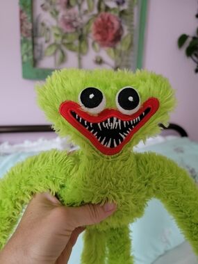 Huggy Wuggy Green Plush with Embroidered Face